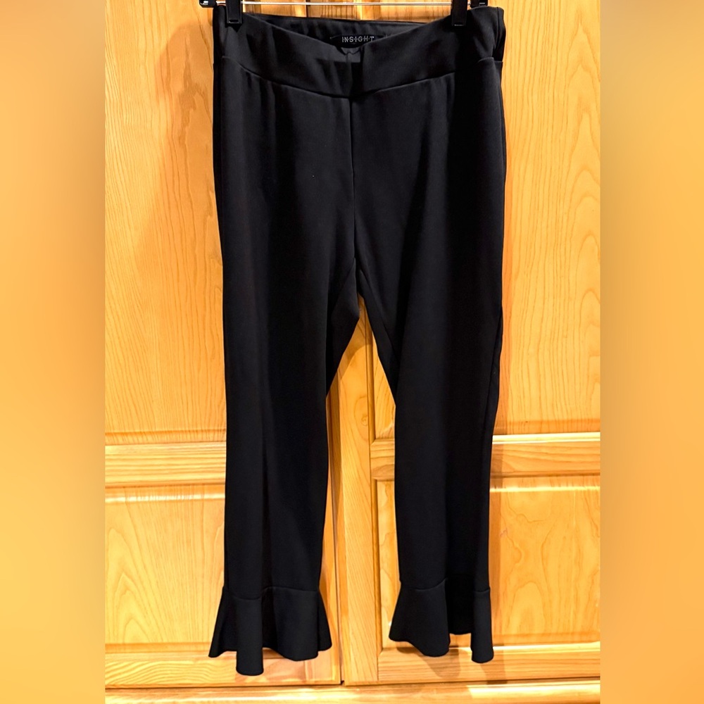 Insight Black Pull On Pants Tulip Hem Size 10